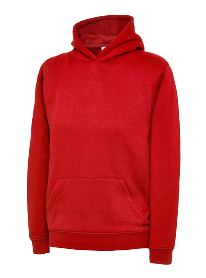 The UX Children’s Hooded Sweatshirt - UX8 - Red - Customisable Sweatshirts