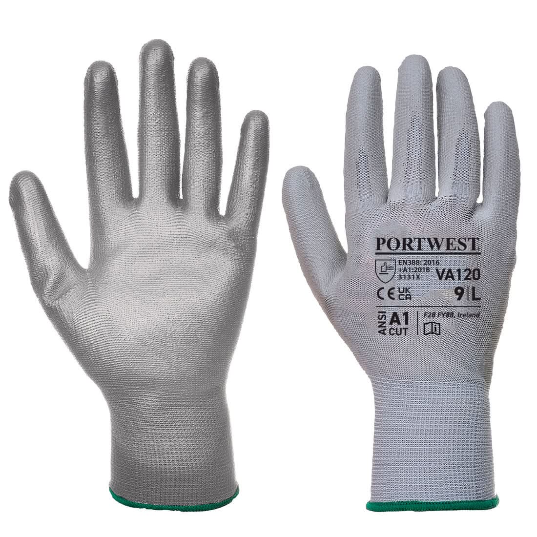 Portwest Vending Pu Palm Glove VA120 - Grey - Customisable Hand Protection