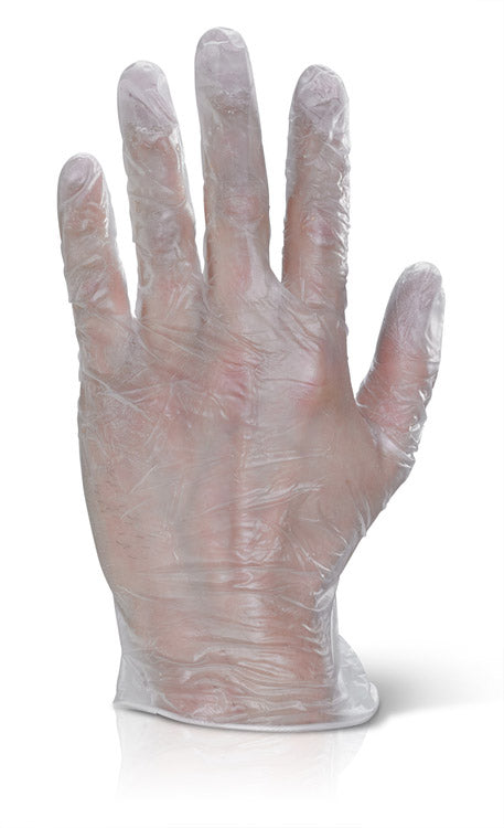Beeswift Vinyl Disposable Examination Gloves - Clear - Customisable Gloves