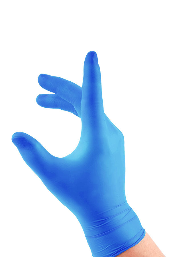 Beeswift Vinyl Gloves Powder Free - Blue XL - Customisable Gloves