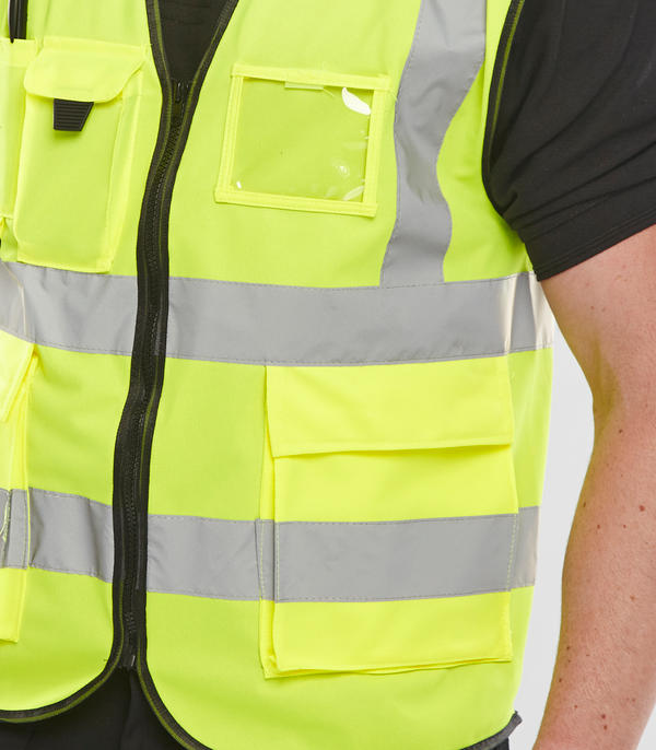 Beeswift Hi Vis Executive Id Vest - - Customisable Waistcoats / Vests