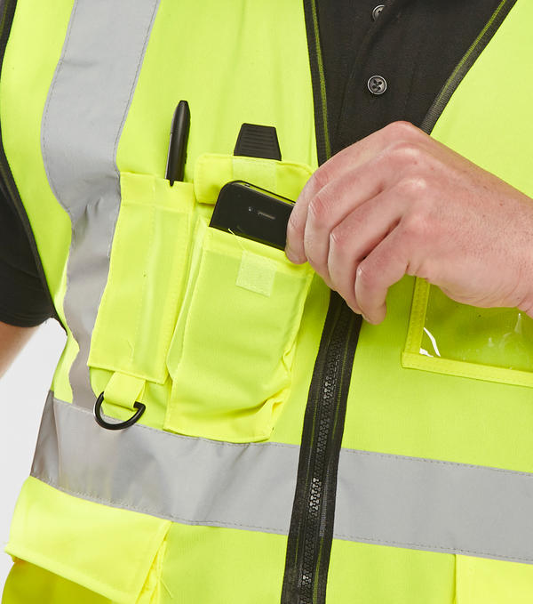 Beeswift Hi Vis Executive Id Vest - - Customisable Waistcoats / Vests