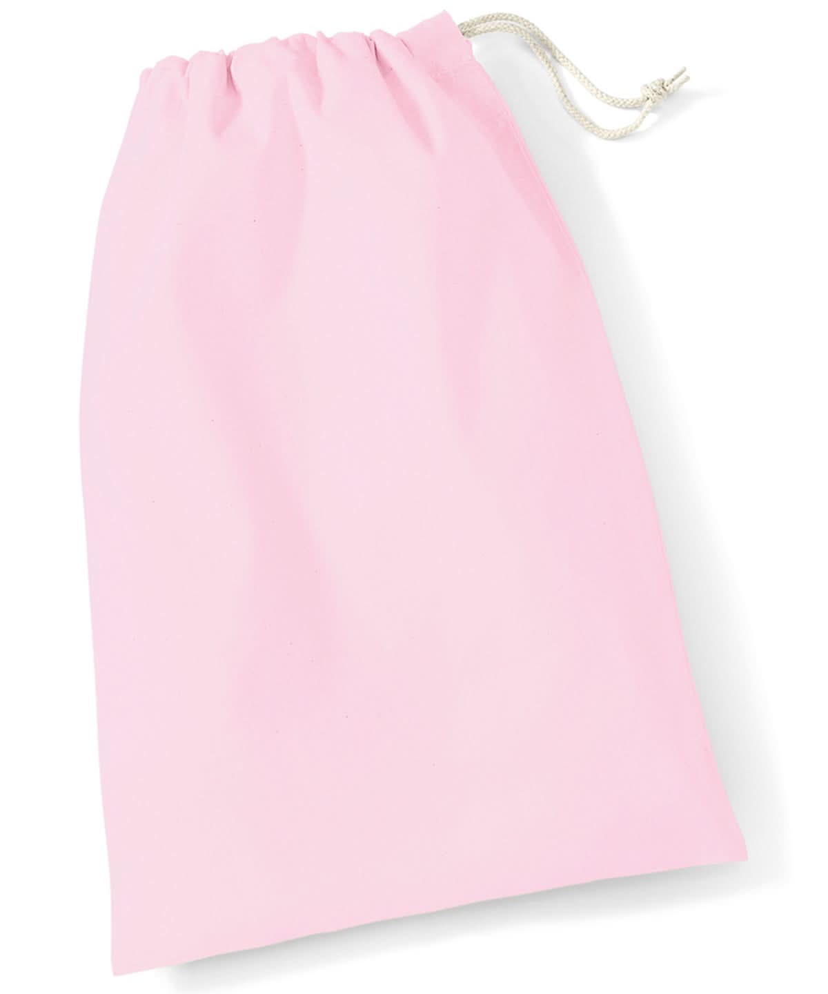Westford Mill Cotton Stuff Bag WM115 - Classic Pink - Customisable Bags