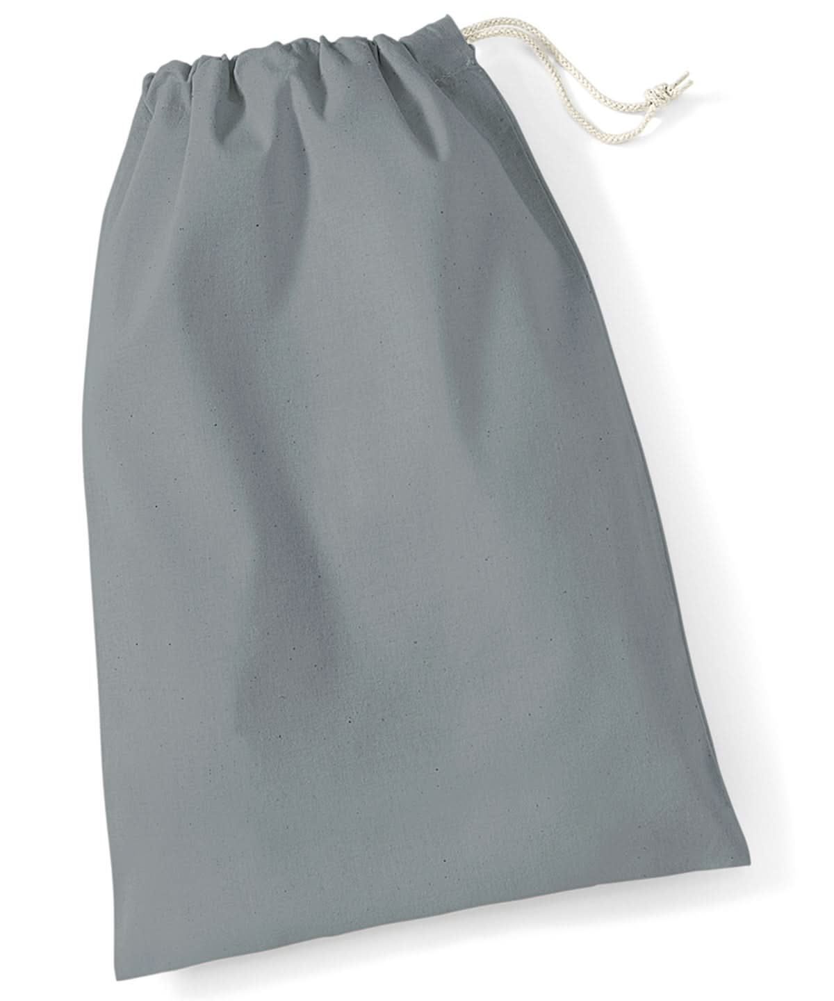 Westford Mill Cotton Stuff Bag WM115 - Pure Grey - Customisable Bags