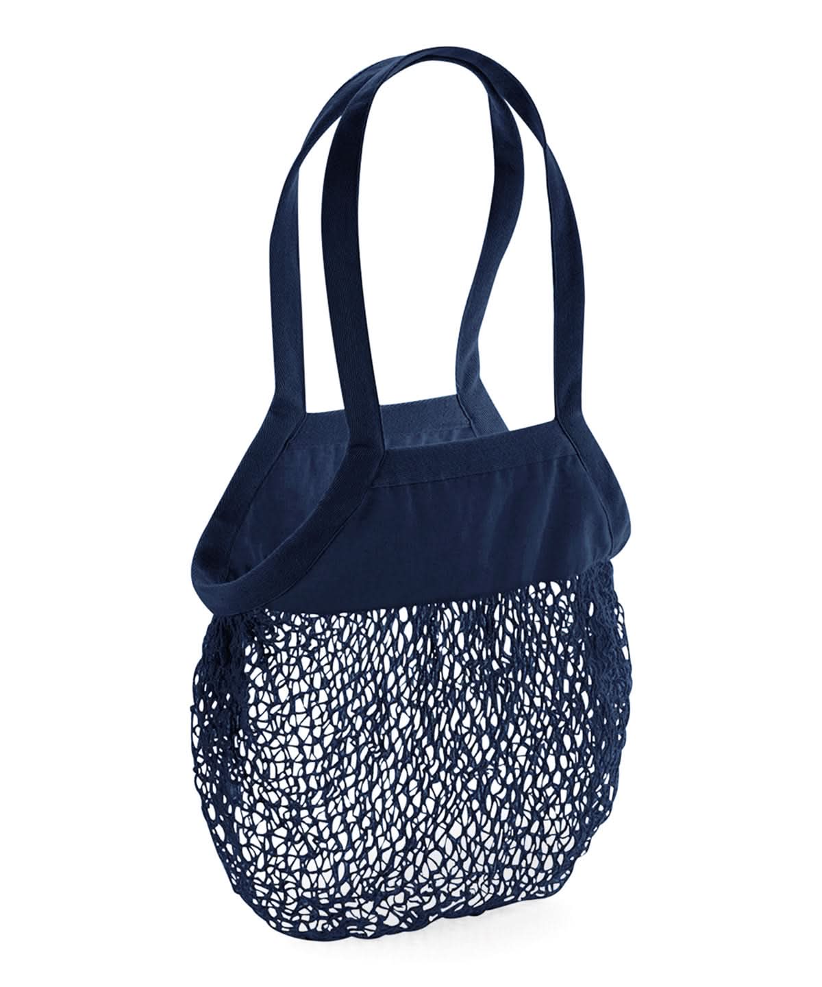 Westford Mill Organic Cotton Mesh Grocery Bag WM150 - Navy One size - Customisable Bags