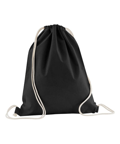 Westford Mill Organic Cotton Inco Gym Sac WM160 - Black One size - Customisable Bags