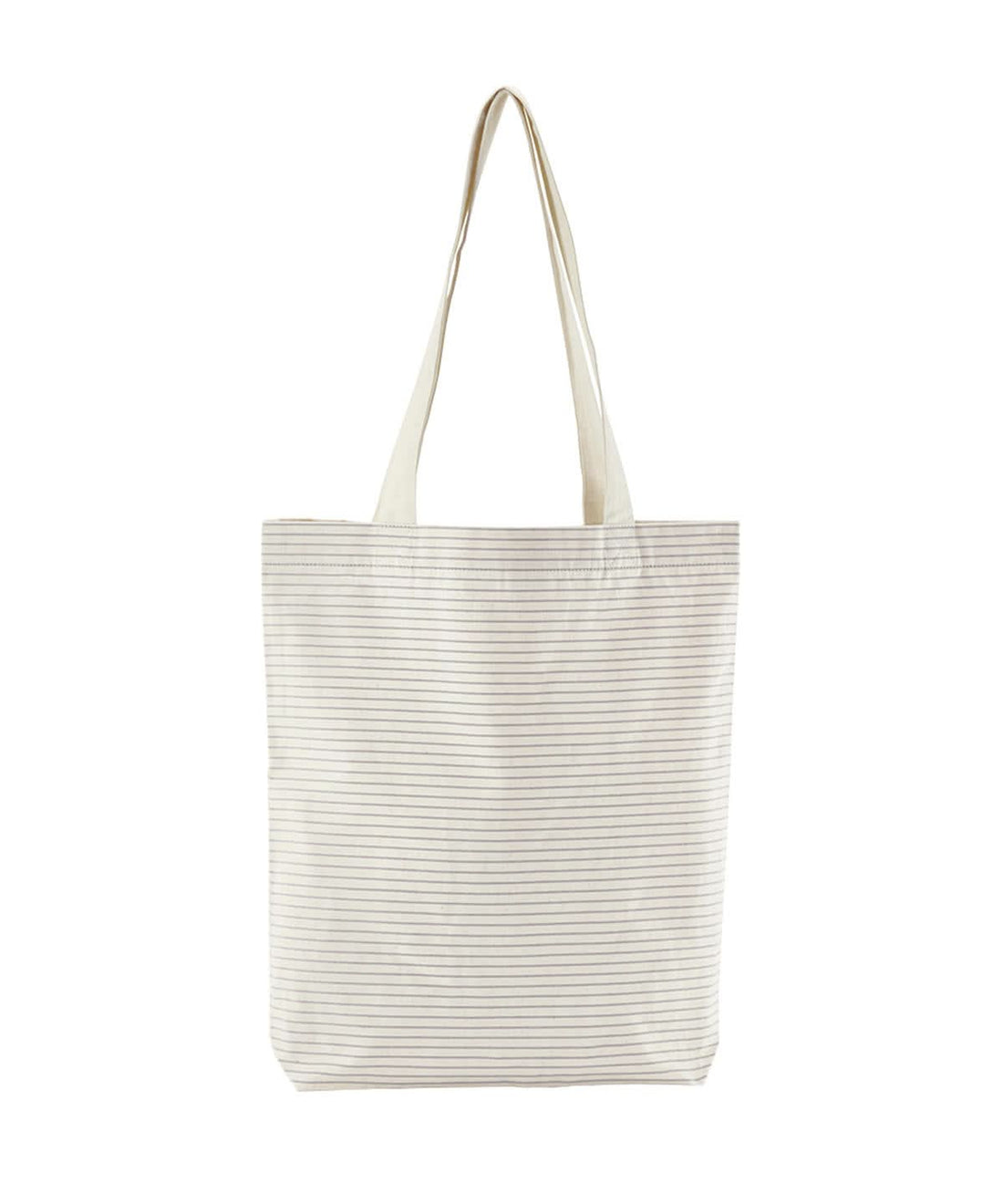 Westford Mill Striped Organic Cotton Tote WM251 - Grey Stripe One size - Customisable Bags