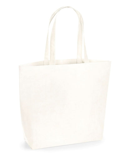 Westford Mill Organic Natural Dyed Maxi Bag For Life WM285 - Sea Salt One Size - Customisable Bags