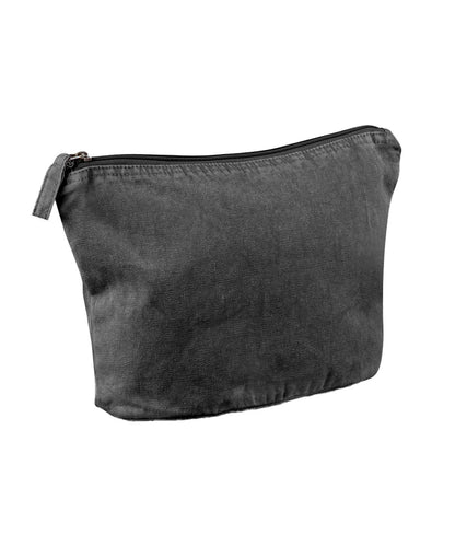 Westford Mill Garment Dyed Accessory Bag WM340 - Vintage Black One Size - Customisable Bags