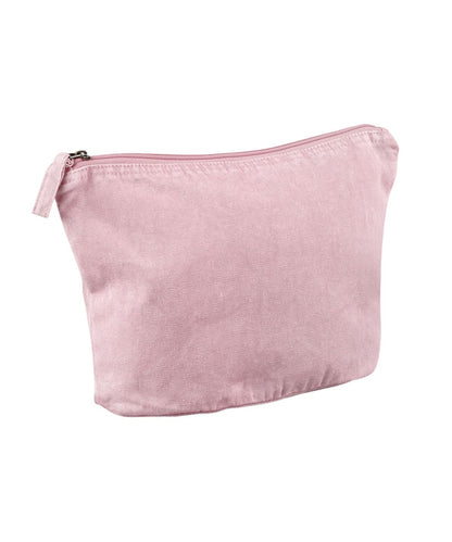 Westford Mill Garment Dyed Accessory Bag WM340 - Vintage Dusky Pink One Size - Customisable Bags