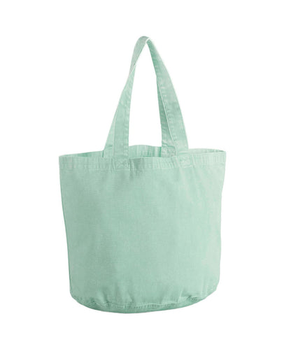Westford Mill Garment Dyed Shopper WM345 - Vintage Aqua One Size - Customisable Bags