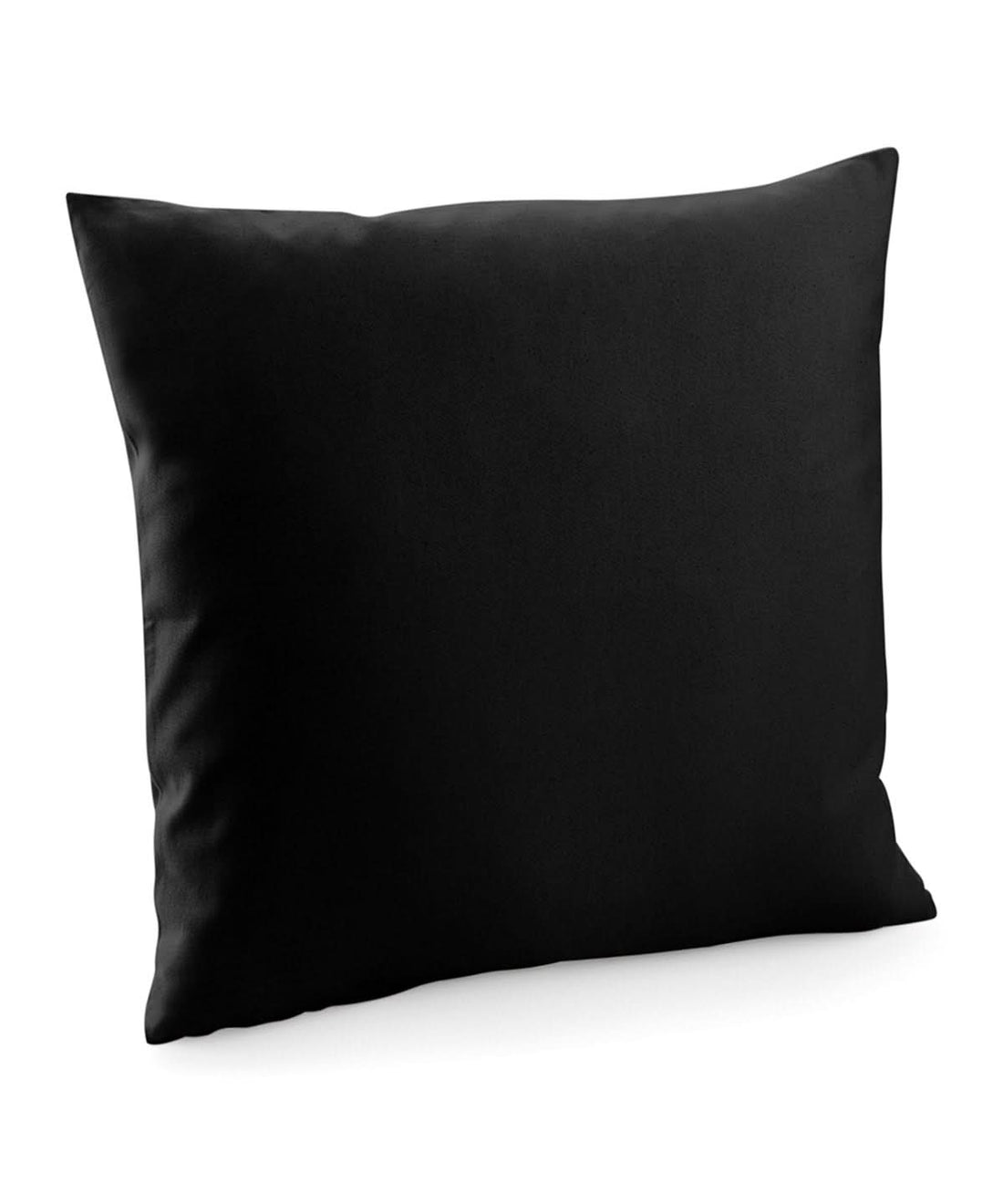 Westford Mill Fairtrade Cotton Canvas Cushion Cover WM350 - Black - Customisable Cushion Covers