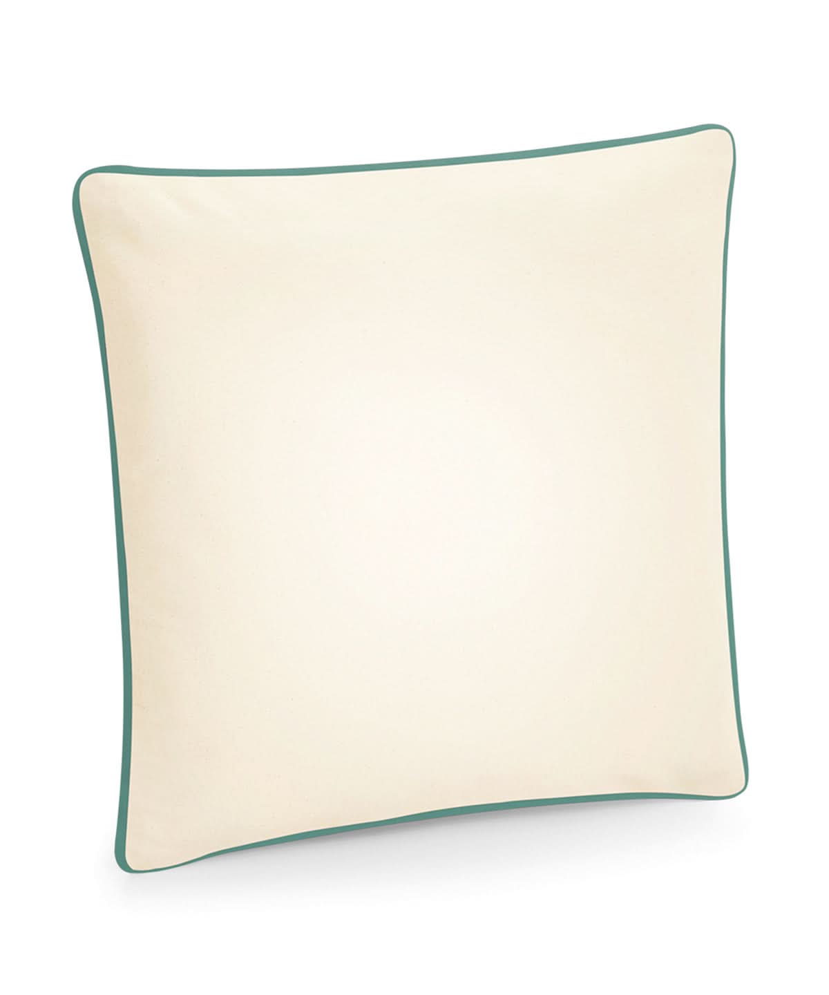 Westford Mill Fairtrade Cotton Piped Cushion Cover WM355 - Natural Sage Green One Size - Customisable Cushion Covers
