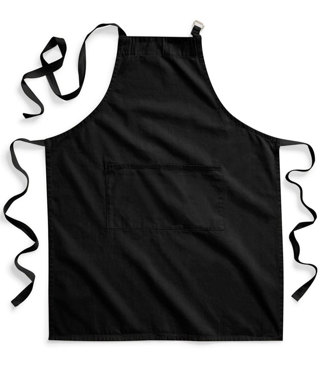 Westford Mill Fairtrade cotton adult craft apron WM364 - Black One Size - Customisable Apron