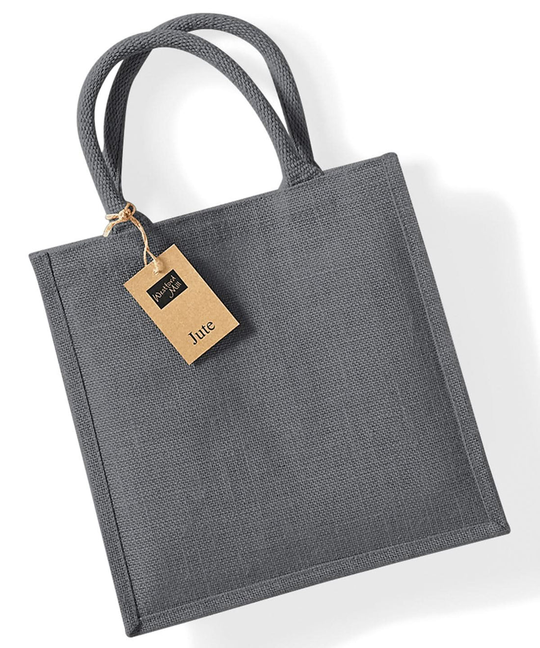 Westford Mill Jute Midi Tote WM413 - Graphite Grey Graphite Grey One size - Customisable Bags