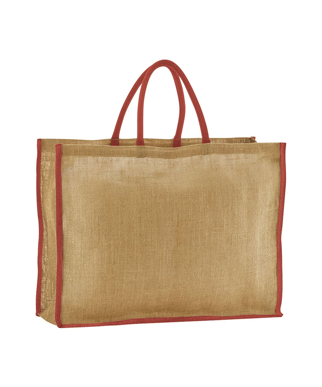 Westford Mill Natural Starched Jute Market Shopper WM475 - Natural Orange Rust One size - Customisable Bags