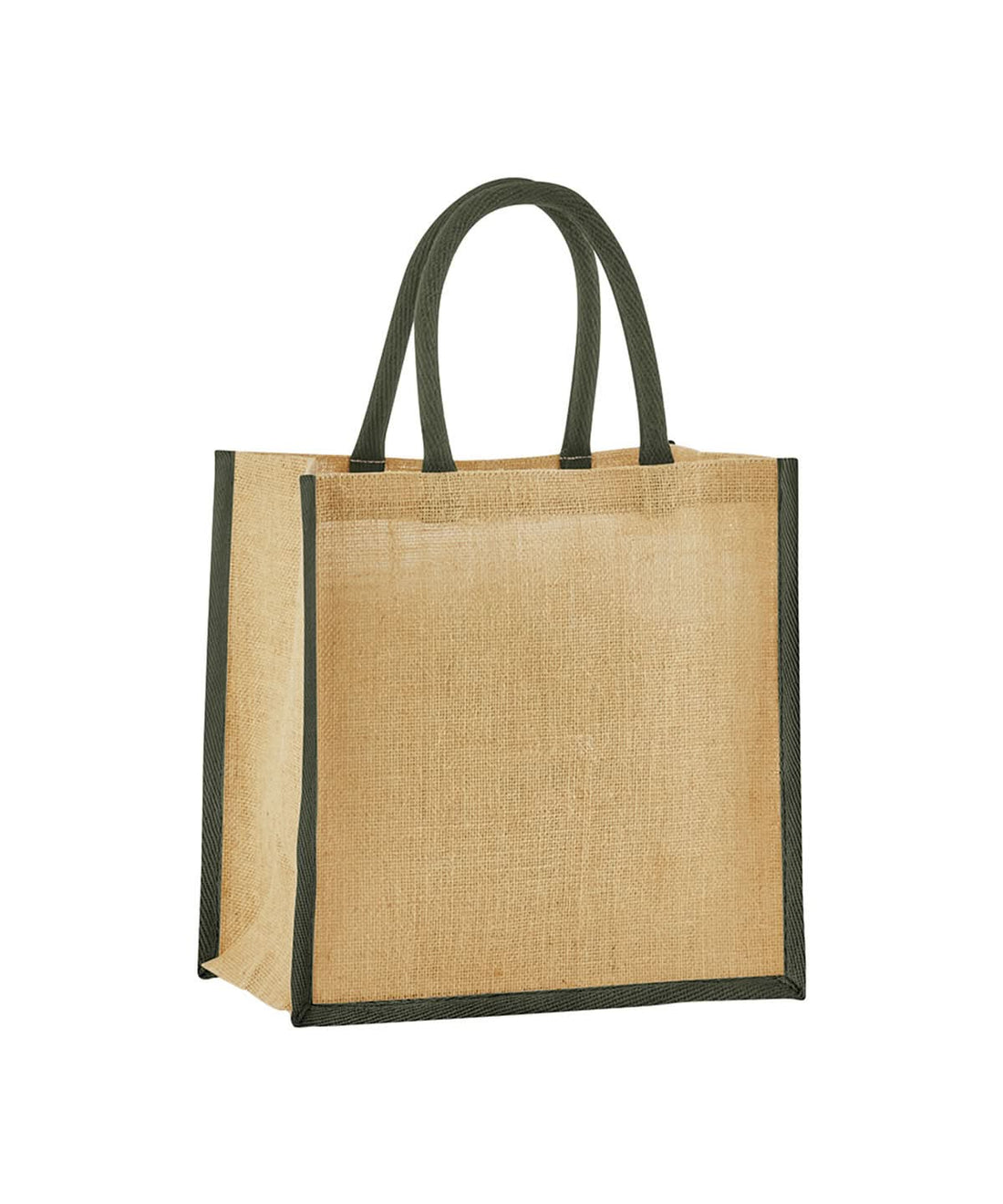 Westford Mill Natural Starched Jute Mini Gift Bag WM477 - Natural Olive Green One size - Customisable Bags
