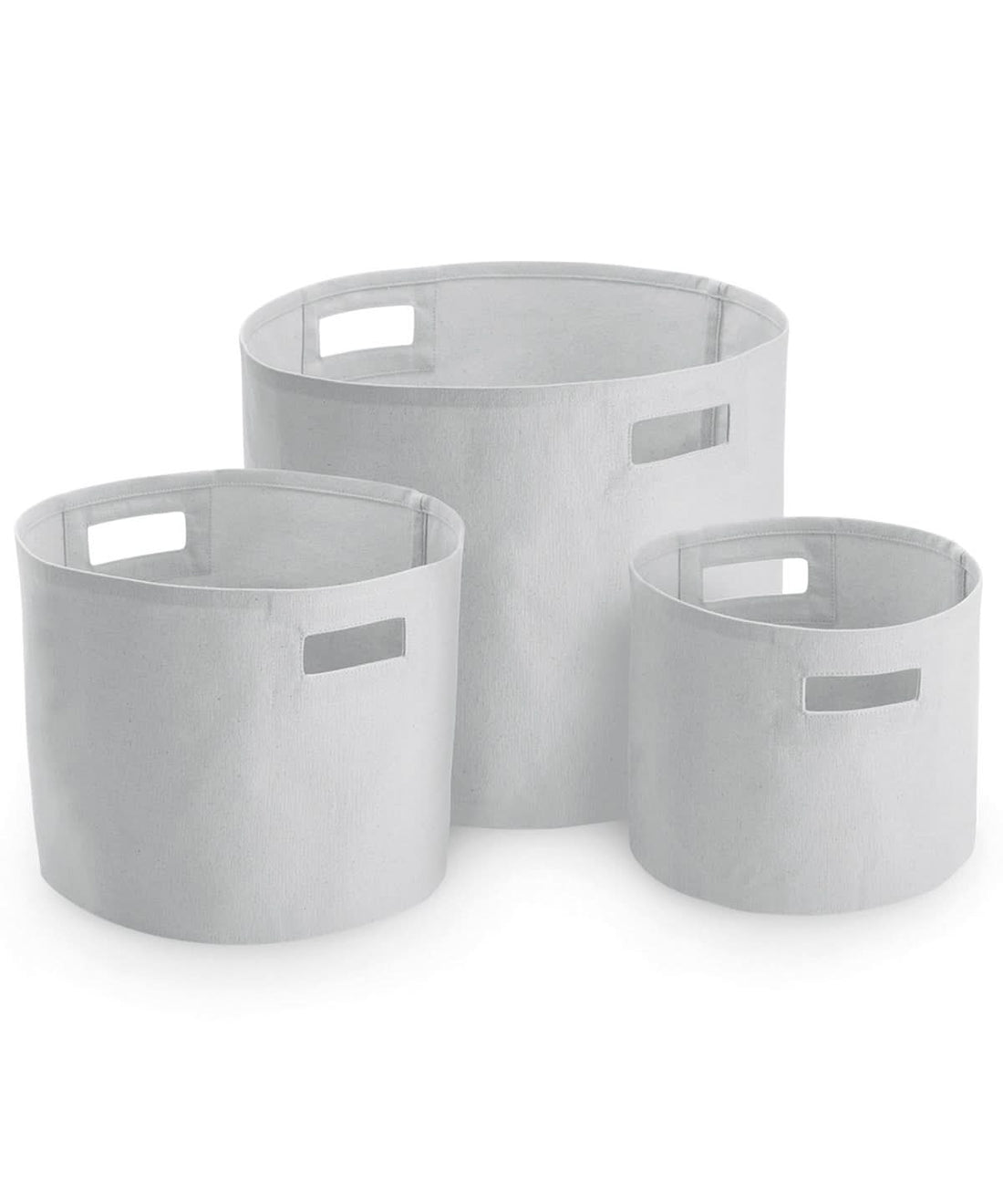 Westford Mill Canvas Storage Tubs WM574 - Light Grey - Customisable Storage