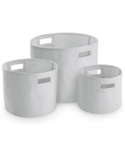 Westford Mill Canvas Storage Tubs WM574 - Light Grey - Customisable Storage