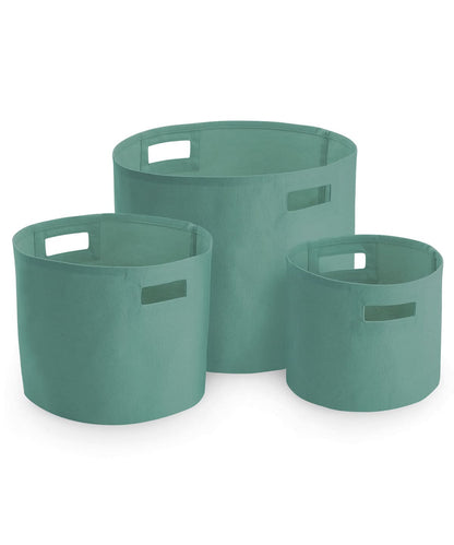 Westford Mill Canvas Storage Tubs WM574 - Sage Green - Customisable Storage