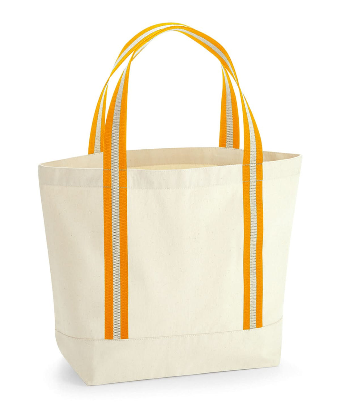 Westford Mill Earthaware Organic Boat Bag WM690 - Natural Amber One Size - Customisable Bags