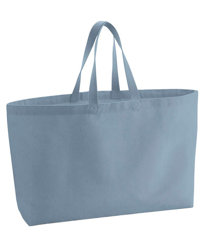 Westford Mill Oversized Canvas Tote Bag WM696 - Dusty Blue One Size - Customisable Bags
