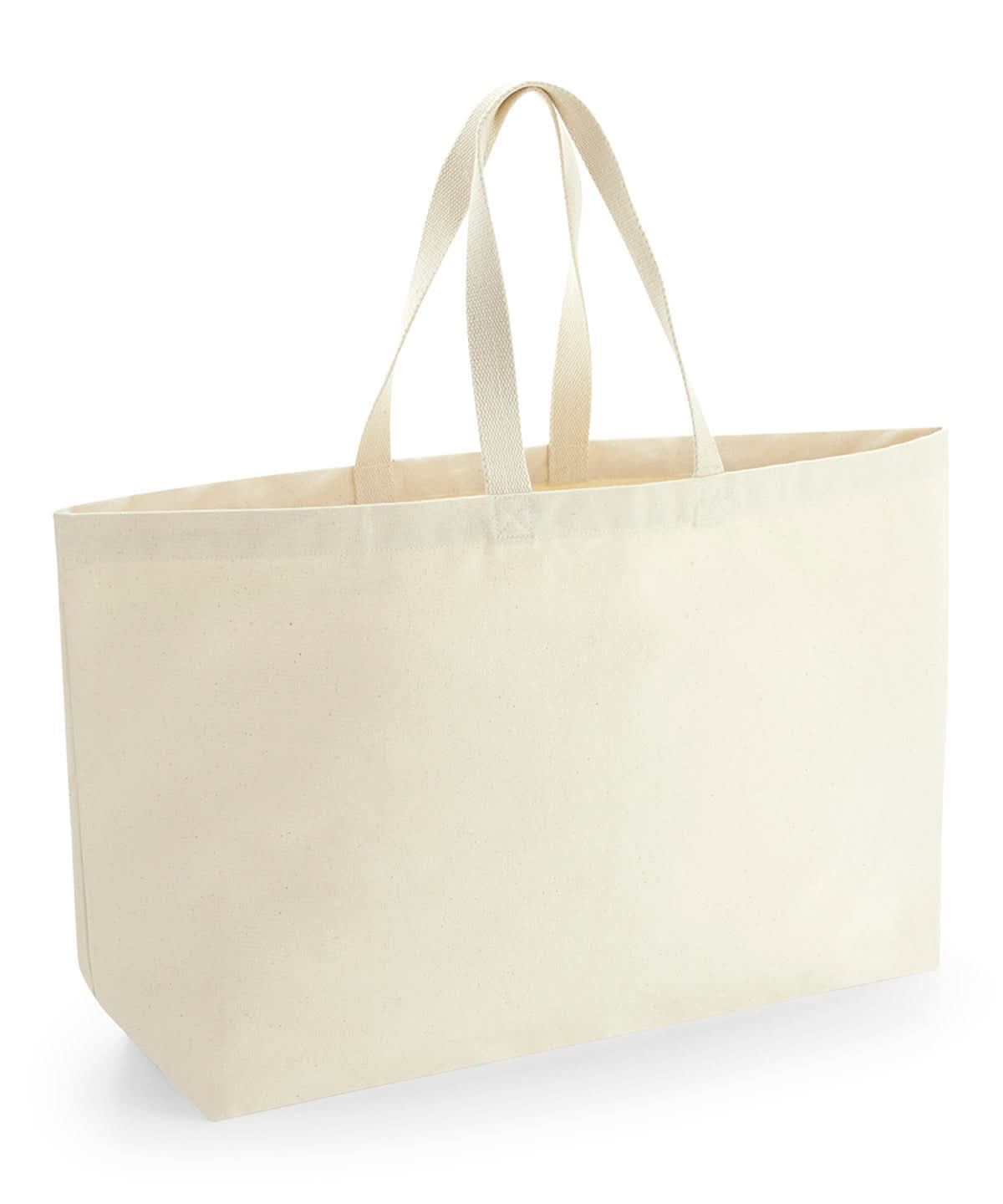 Westford Mill Oversized Canvas Tote Bag WM696 - Natural One Size - Customisable Bags