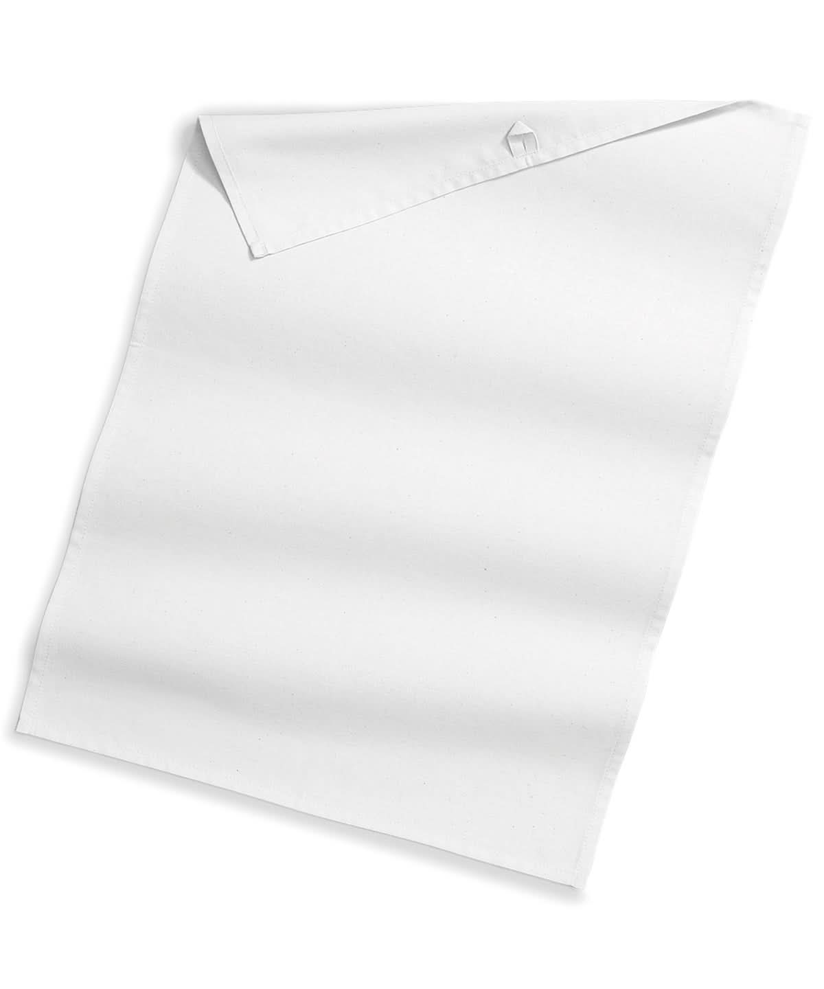 Westford Mill Organic Cotton Tea Towel WM710 - White One size - Customisable Towels