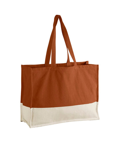 Westford Mill Earthaware Organic Contrast Shopper WM858 - Pumpkin Natural One size - Customisable Bags