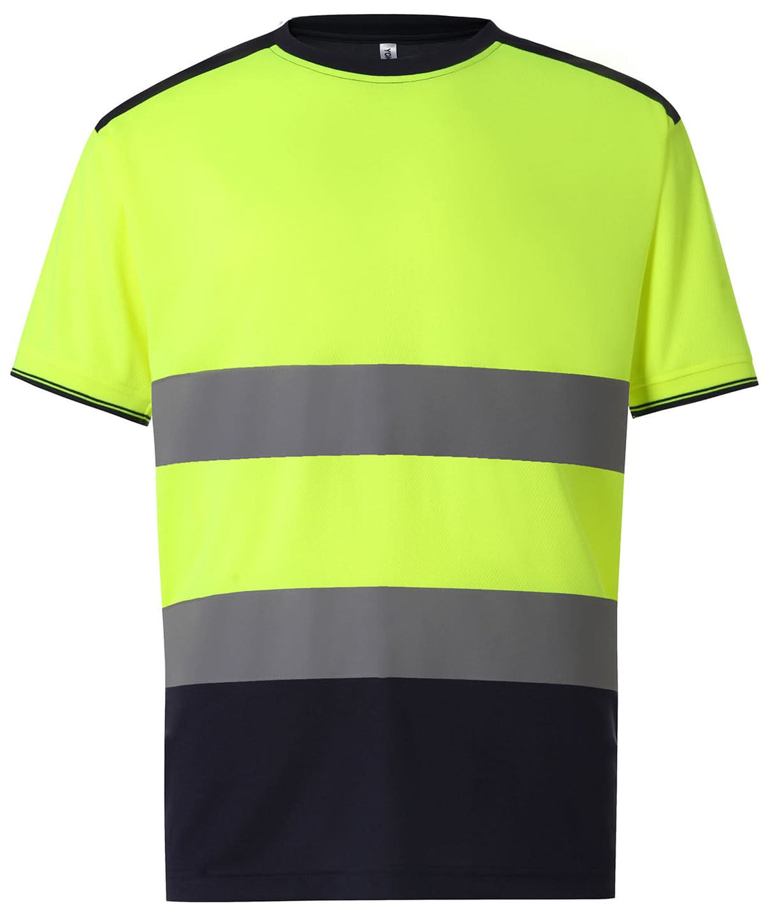 Yoko HV Two Tone T Shirt HVJ400 YK034 - Yellow Navy - Customisable Hi-Vis T-Shirts