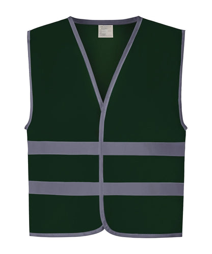 Yoko HV Reflective Border Kids Waistcoat Hvw102Ch YK102 - Paramedic Green - Customisable HV Vest