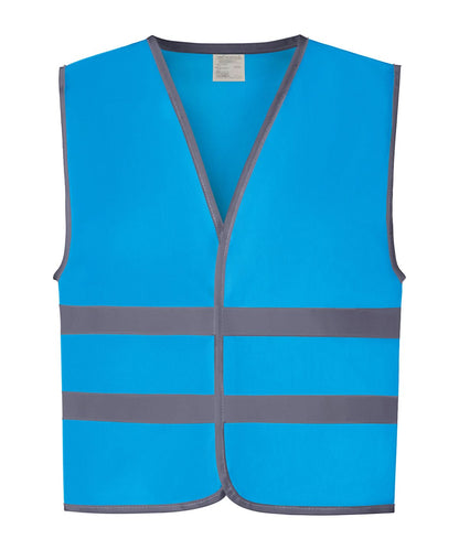 Yoko HV Reflective Border Kids Waistcoat Hvw102Ch YK102 - Sapphire - Customisable HV Vest
