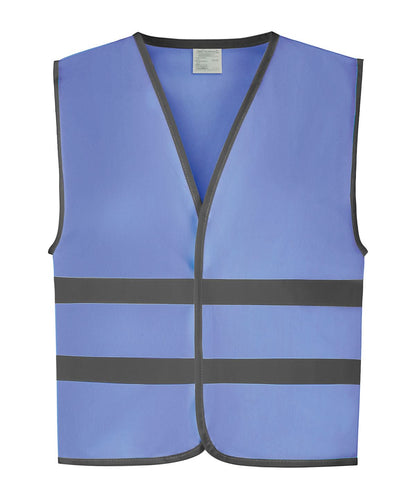 Yoko HV Reflective Border Kids Waistcoat Hvw102Ch YK102 - Sky - Customisable HV Vest