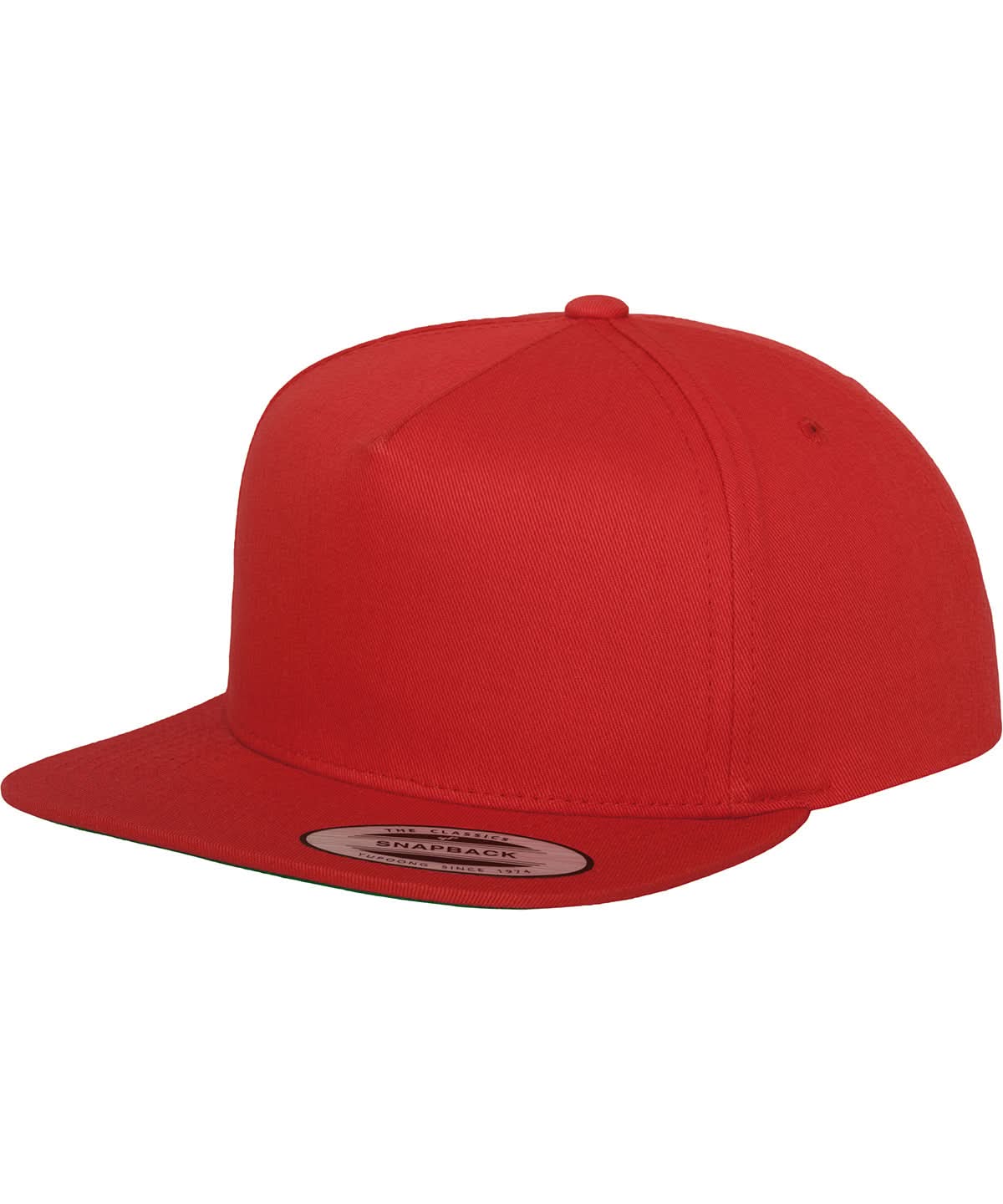 Flexfit By Yupoong Classic 5 Panel Snapback 6007 YP019 - Red One Size - Customisable Caps