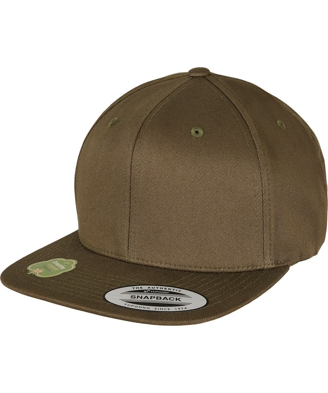 Flexfit By Yupoong Organic Cotton Snapback 6089Oc YP086 - Burnt Olive One size - Customisable Caps