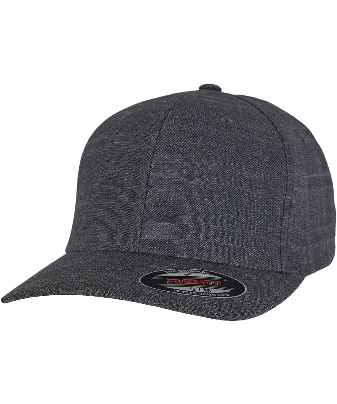 Flexfit By Yupoong Fine Melange Flexfit 6277Fm YP105 - Charcoal - Customisable Caps