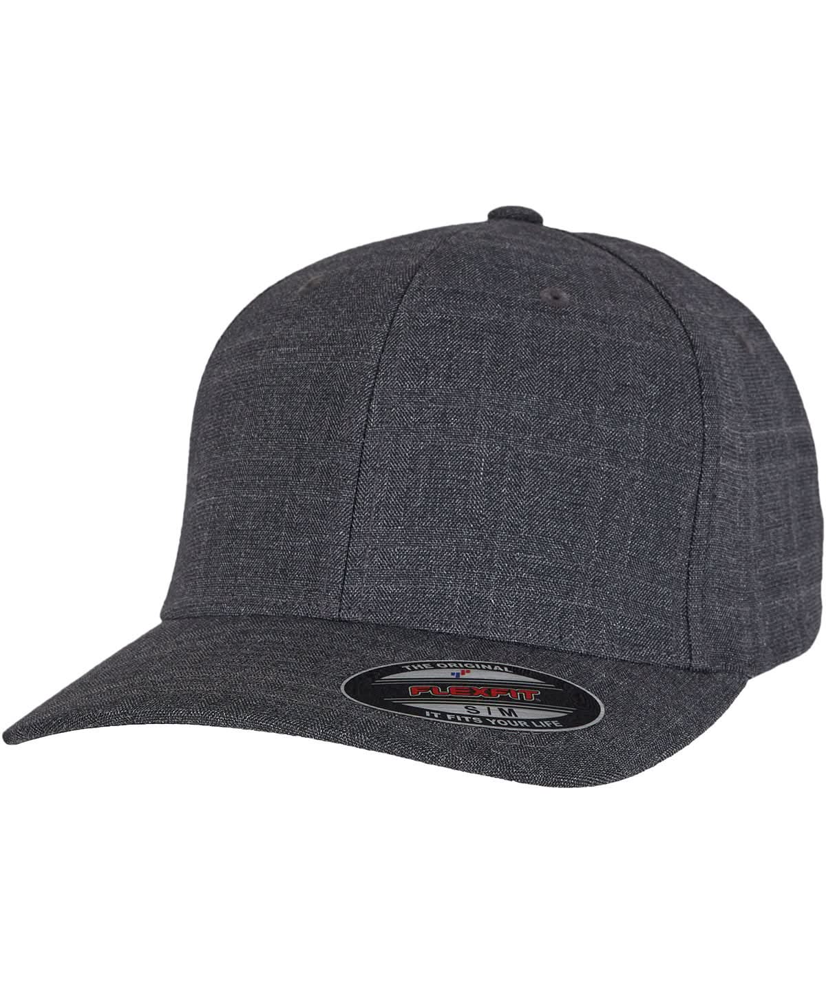 Flexfit By Yupoong Fine Melange Flexfit 6277Fm YP105 - Charcoal - Customisable Caps