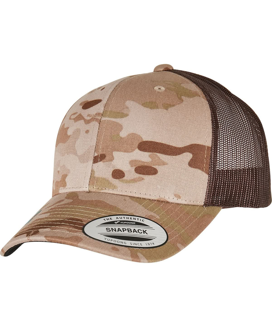 Flexfit By Yupoong Retro Trucker Multicam 6606Mc YP131 - Arid Brown One size - Customisable Caps