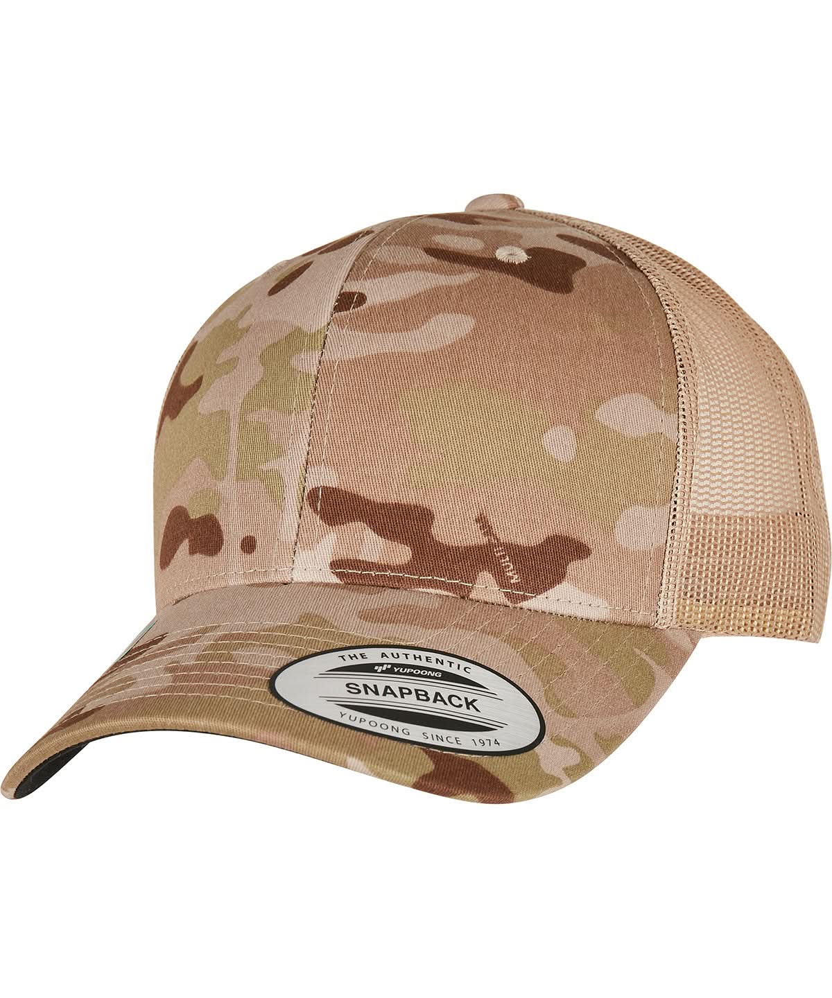 Flexfit By Yupoong Retro Trucker Multicam 6606Mc YP131 - Multicam Arid Tan One size - Customisable Caps