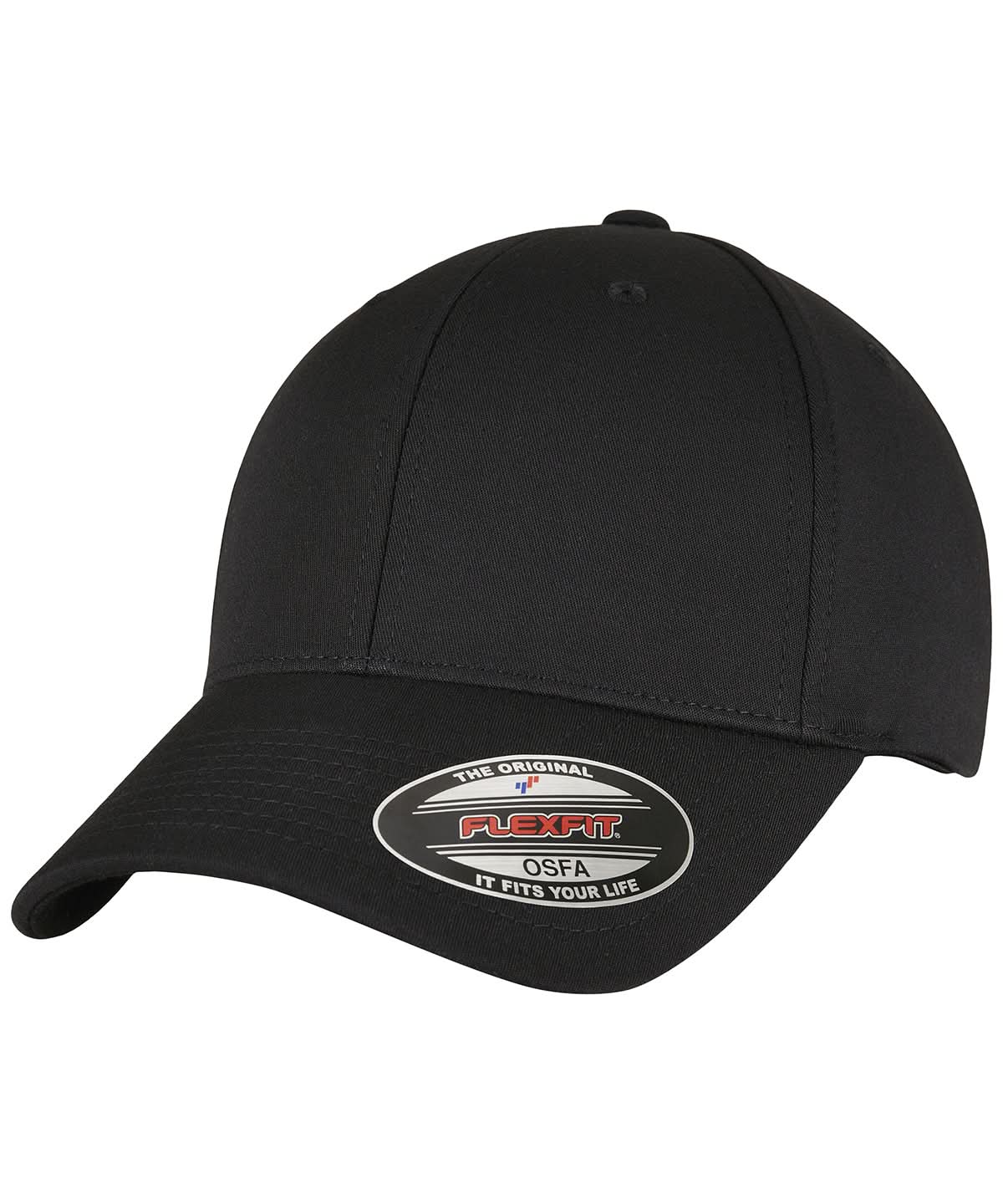 Flexfit By Yupoong Alpha Shape Flexfit 6277As YP146 - Black - Customisable Caps