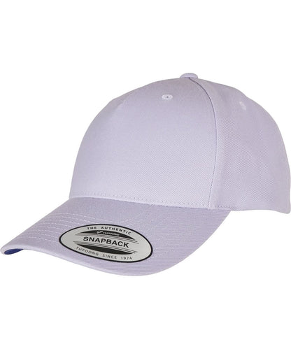 Flexfit By Yupoong Yp Classics 5 Panel Premium Curved Visor Snapback Cap 5789M YP158 - Light Purple One size - Customisable Caps