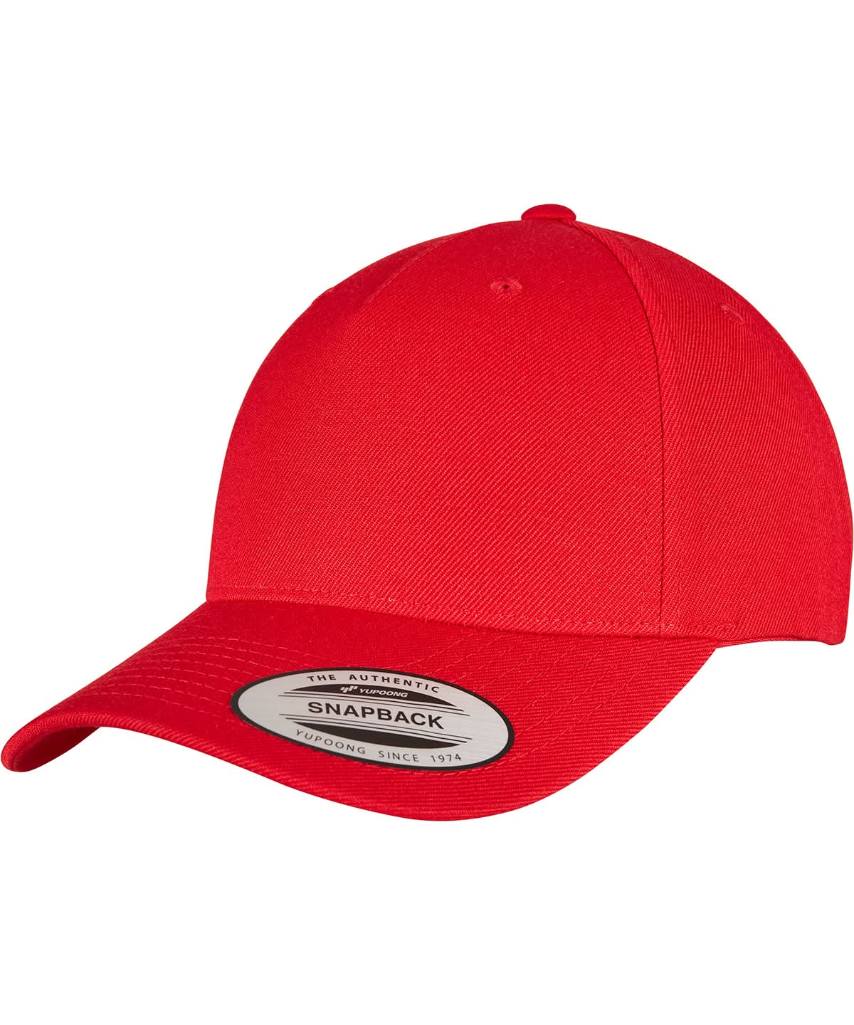 Flexfit By Yupoong Yp Classics 5 Panel Premium Curved Visor Snapback Cap 5789M YP158 - Red One size - Customisable Caps