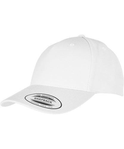 Flexfit By Yupoong Yp Classics 5 Panel Premium Curved Visor Snapback Cap 5789M YP158 - White One size - Customisable Caps