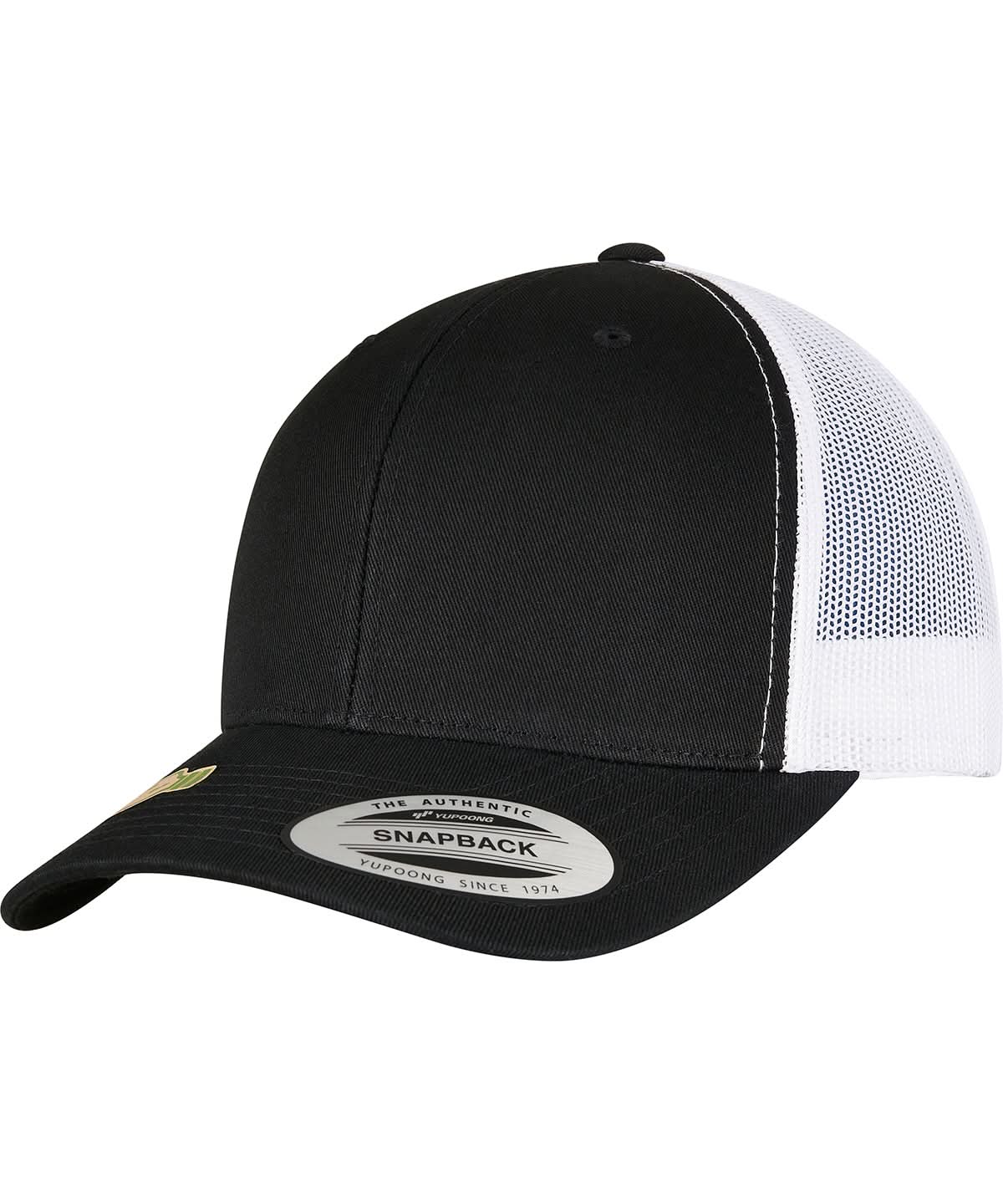 Flexfit By Yupoong Yp Classics Recycled Retro Trucker Cap 2 Tone 6606Rt YP164 - Black White One size - Customisable Caps