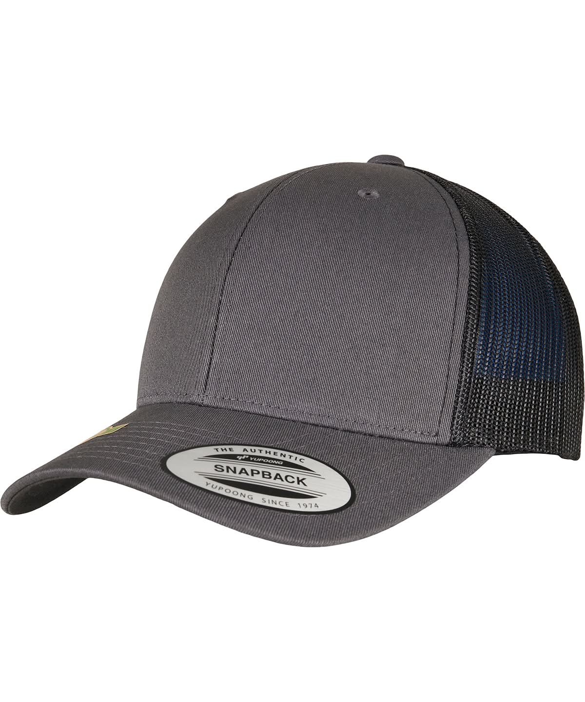Flexfit By Yupoong Yp Classics Recycled Retro Trucker Cap 2 Tone 6606Rt YP164 - Charcoal Black One size - Customisable Caps