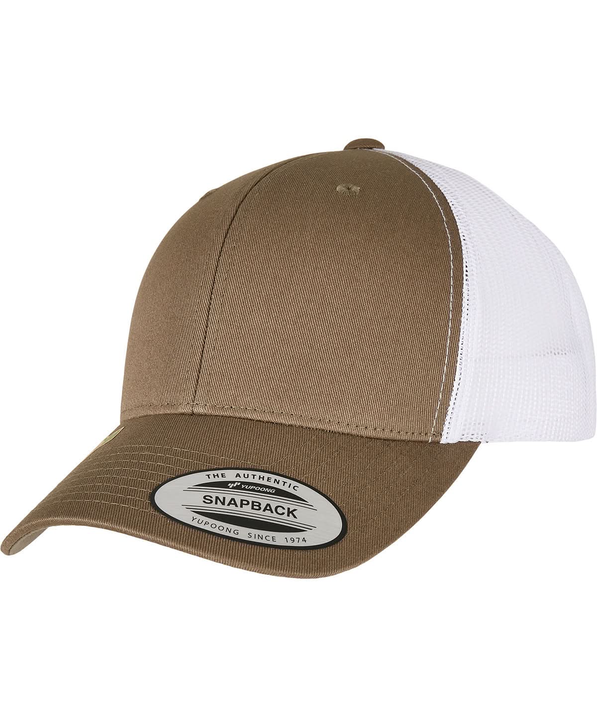 Flexfit By Yupoong Yp Classics Recycled Retro Trucker Cap 2 Tone 6606Rt YP164 - Olive White One size - Customisable Caps