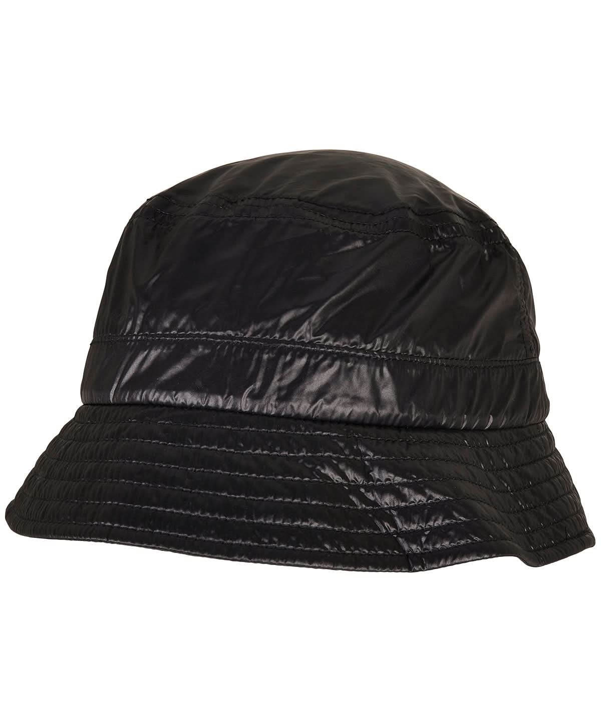 Flexfit By Yupoong Light Nylon Bucket Hat YP168 - Black One size - Customisable Hats