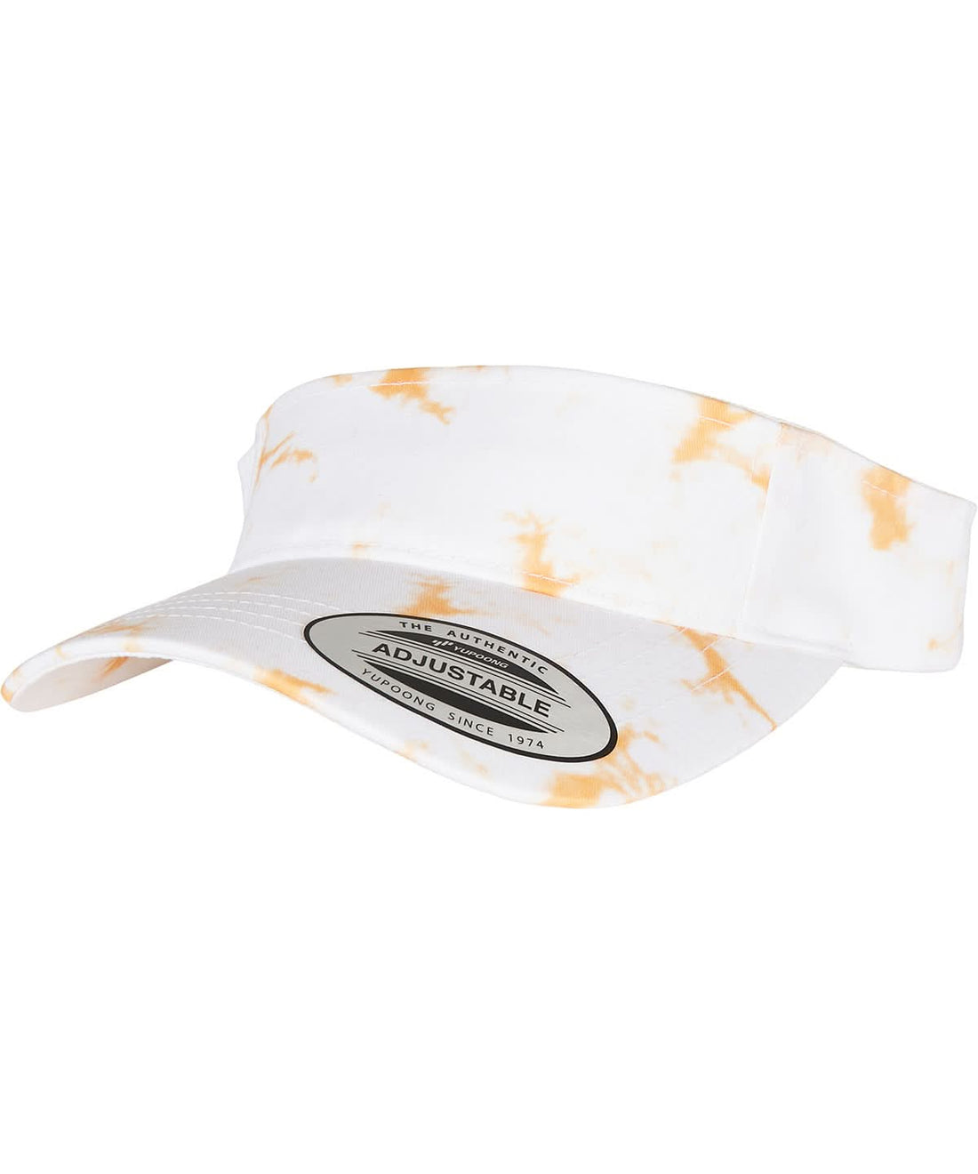 Flexfit By Yupoong Batik Dye Curved Visor Cap YP170 - Orange White One size - Customisable Caps