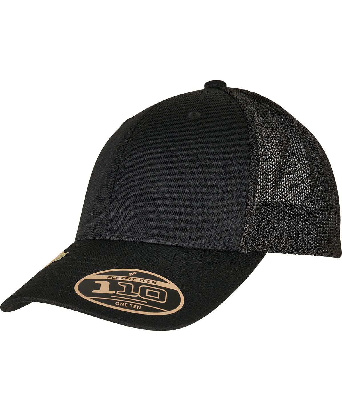 Flexfit By Yupoong 110 Recycled Alpha Shape Trucker 110Ra YP186 - Black One size - Customisable Caps