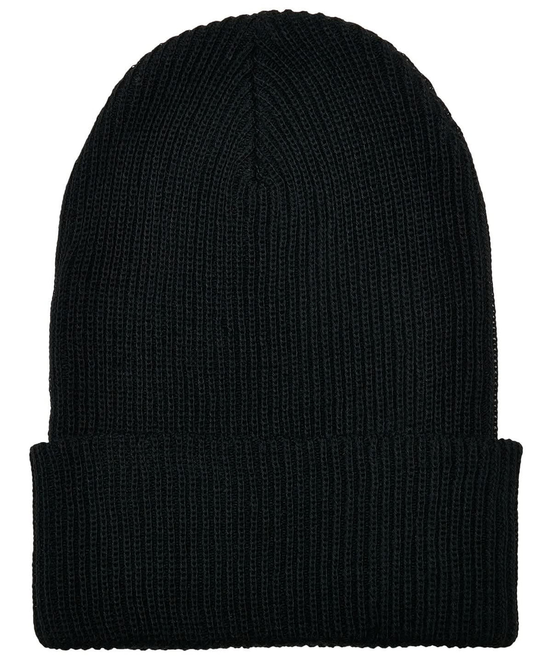 Flexfit By Yupoong Recycled Yarn Ribbed Knit Beanie 1504Ry YP191 - Black One size - Customisable Beanies